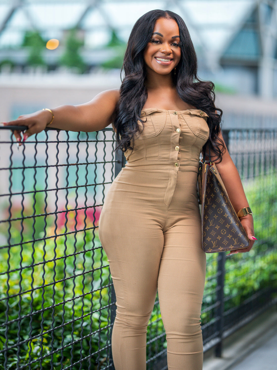 Brown Denim Jumpsuit