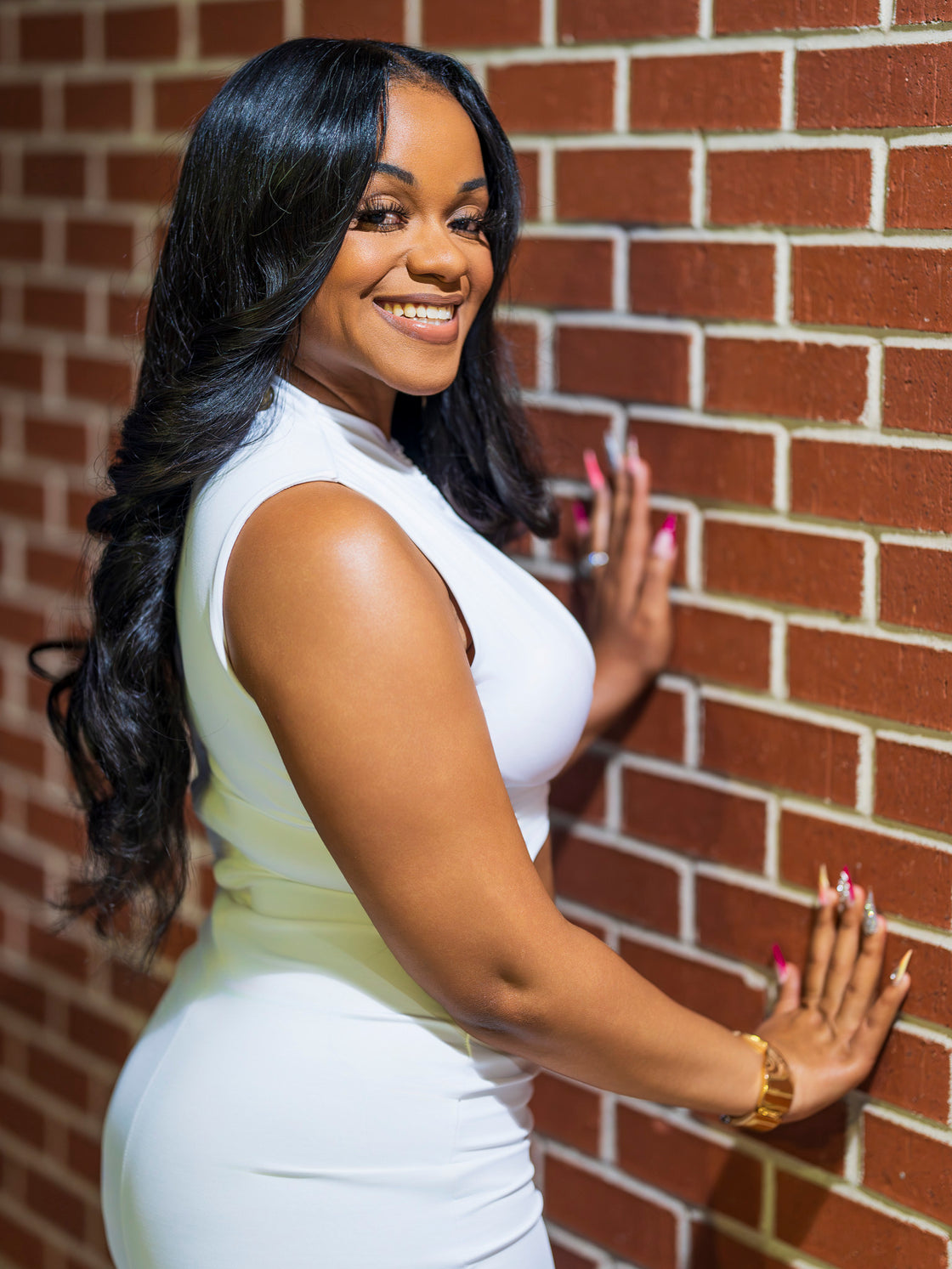 Sexy White and Gold Dress